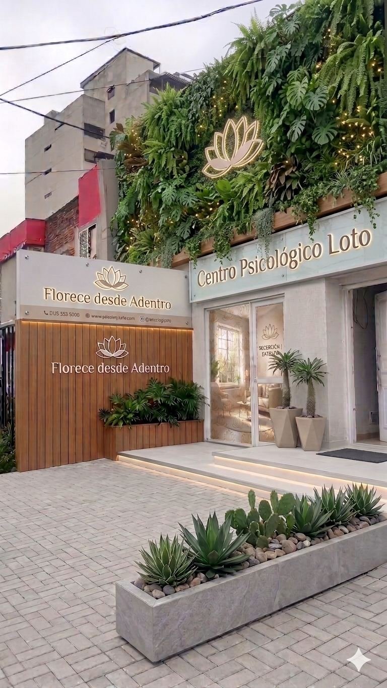 Diseño conceptual de la fachada de Centro Psicológico Loto en Versalles, Cali