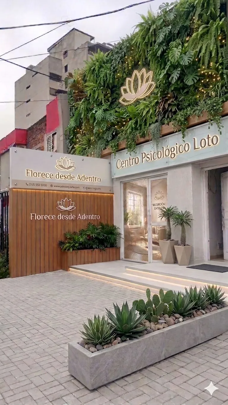 Diseño conceptual de la fachada de Centro Psicológico Loto en Versalles, Cali